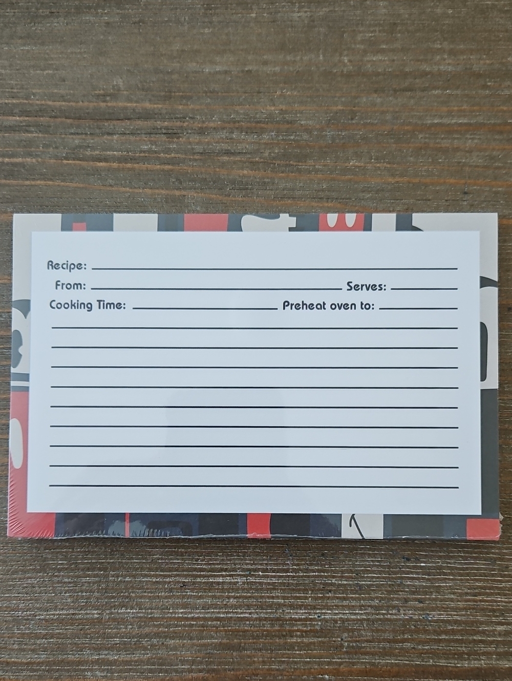 Hallmark Disney Mickey Mouse Blank Recipe Cards White with Black and Red Border